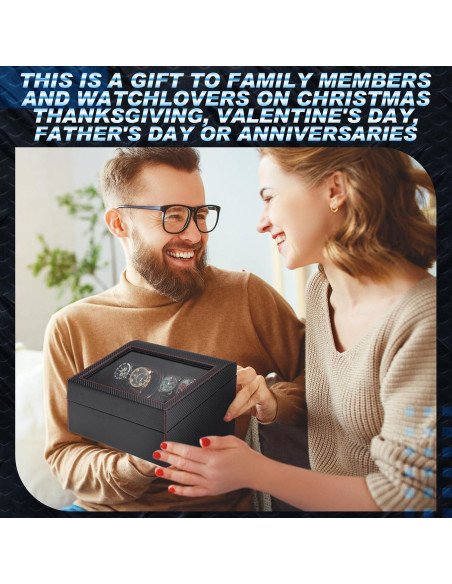 Enrollador de Relojes Automáticos Landical 4 Rotadores 6 Compartimentos