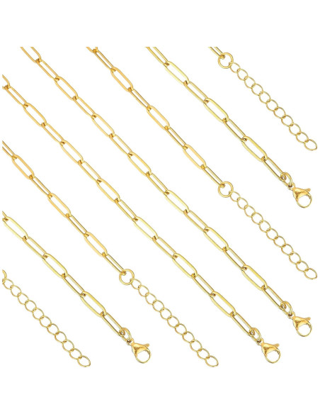 Paquete de 16 Pulseras de Encanto KEIAOUE de Acero Inoxidable Oro Paquete de 16 Pulseras de Encanto KEIAOUE de Acero Inoxidable Oro