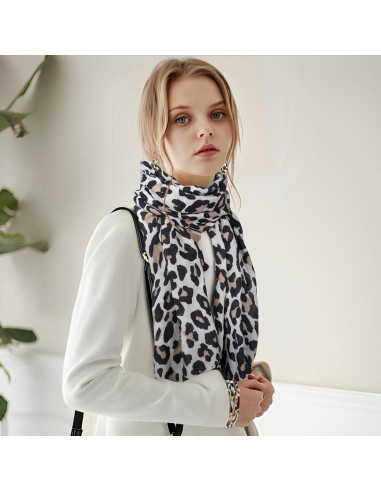 Bufanda Boho para Mujeres con Pulsera y Pendientes - Estilo A Beige