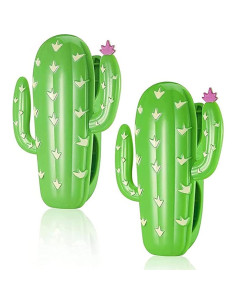 Pinzas para Toallas de Playa 4 Pcs Verde Cactus Aoozleny 2