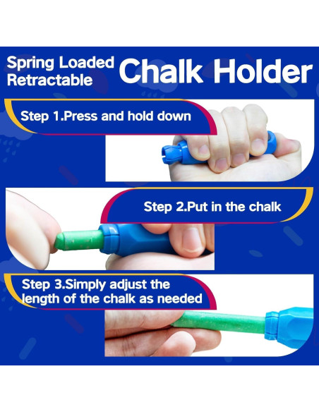 Tiza Sin Polvo ChalKaa 60 Piezas Multicolor para Niños