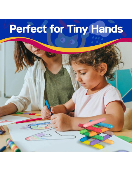 Tiza Sin Polvo ChalKaa 60 Piezas Multicolor para Niños