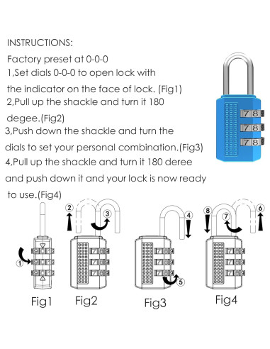 6 Candados de Combinación DUALCROWN + 6 Etiquetas de Viaje