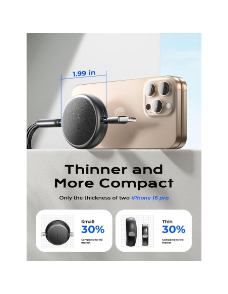 Cable de Carga Múltiple Retráctil LISEN 3 en 1 USB-C/iP/Micro