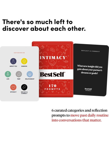 Juego de Cartas de Intimidad BestSelf - 170 Preguntas para Parejas