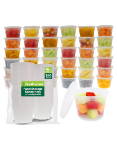 Contenedores de Almacenamiento Freshware 240 Pack 16 oz Apilables