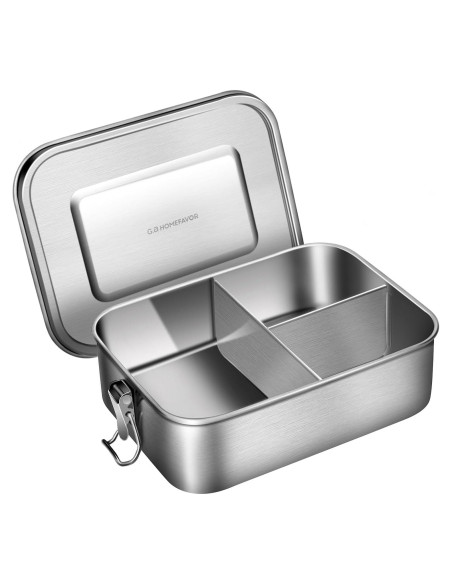 Caja de Almuerzo Acero Inoxidable G.a HOMEFAVOR 1200 ml 3 Compartimentos
