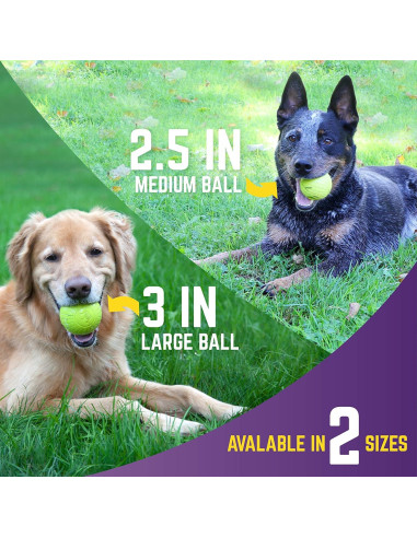 Pelota de Fetch Chew King Supreme 6.35 cm - Caucho Natural Duradero