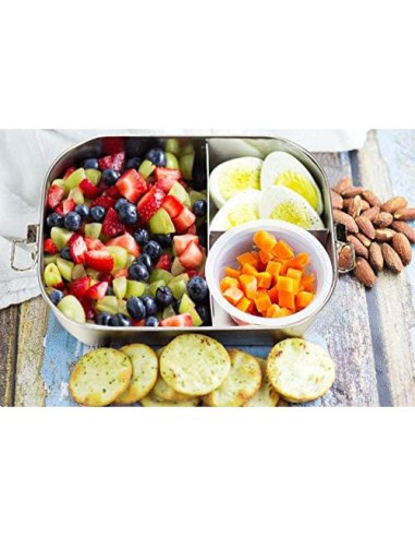 Caja de Almuerzo Acero Inoxidable G.a HOMEFAVOR 1200 ml 3 Compartimentos
