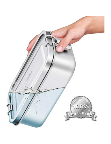 Caja de Almuerzo Acero Inoxidable G.a HOMEFAVOR 1200 ml 3 Compartimentos