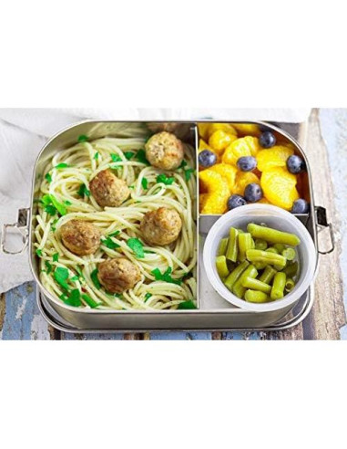 Caja de Almuerzo Acero Inoxidable G.a HOMEFAVOR 1200 ml 3 Compartimentos