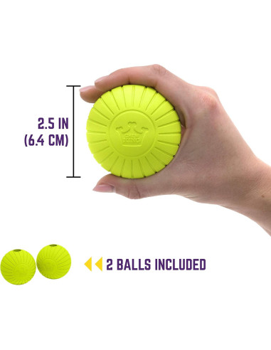Pelota de Fetch Chew King Supreme 6.35 cm - Caucho Natural Duradero