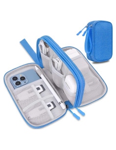 Organizador de Cables Lacdo Doble Capa Azul Cielo 198x114mm