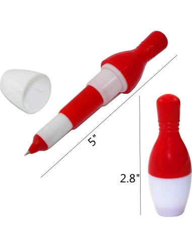 30 Bolígrafos Retráctiles SWTOOL Caricatura Boliche Azul