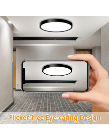 Luz de Techo LED 18W 5000K Negra 23cm CHARYJOD