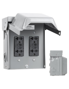 Caja de Salida Eléctrica Exterior Doble GFCI 20 AMP treewell