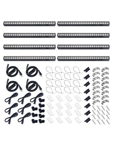 Luces de Crecimiento LED Barrina T5 1ft 5000K 8 Paquetes