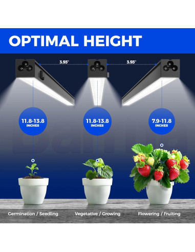 Luces de Crecimiento LED Barrina T5 1ft 5000K 8 Paquetes