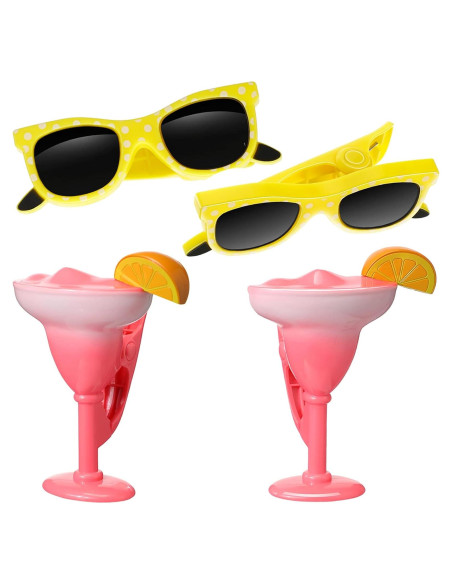 4 Clips Antiviento para Toallas de Playa Cunhill - Estilo Clásico