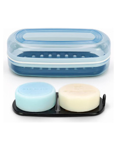 Estuche de Jabón de Viaje Ozner Azul - Portajabón Multiusos