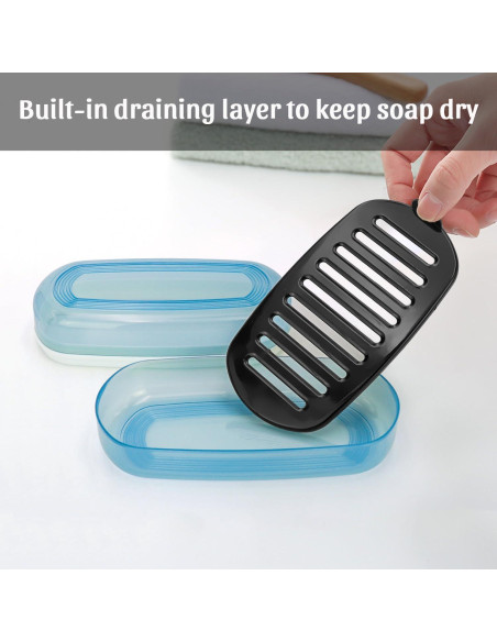 Estuche de Jabón de Viaje Ozner Azul - Portajabón Multiusos