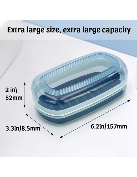 Estuche de Jabón de Viaje Ozner Azul - Portajabón Multiusos