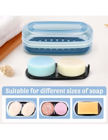 Estuche de Jabón de Viaje Ozner Azul - Portajabón Multiusos