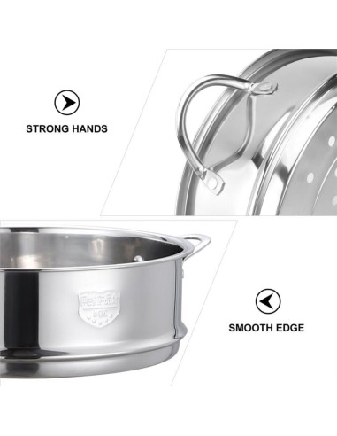 Cesta de Acero Inoxidable Kichvoe 23.6x22x7.7 cm para Cocción