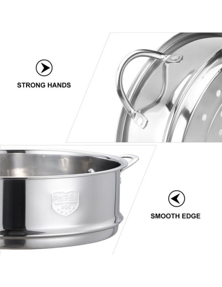 Cesta de Acero Inoxidable Kichvoe 23.6x22x7.7 cm para Cocción