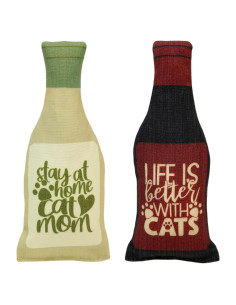 Juguete para Gatos Plum Hill Botella de Vino Catnip 2 Unidades
