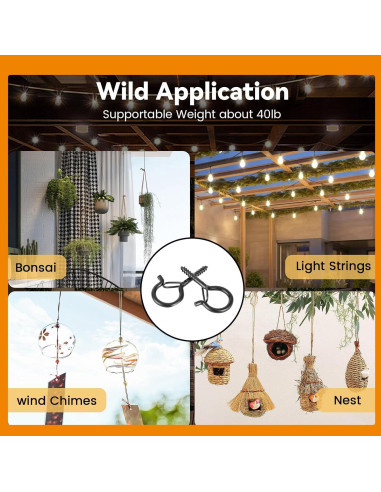 Ganchos Q-Hanger TAIHUIMY 30 Pcs con Hebilla de Seguridad 18 kg