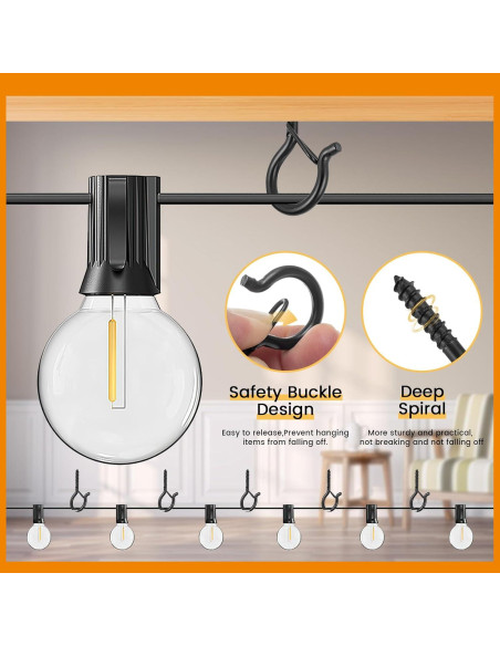 Ganchos Q-Hanger TAIHUIMY 30 Pcs con Hebilla de Seguridad 18 kg