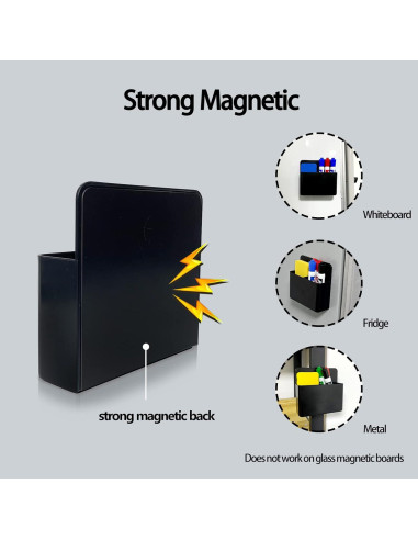 Soporte Magnético para Marcadores Borrables Simetufy 12.5x12x4cm Negro