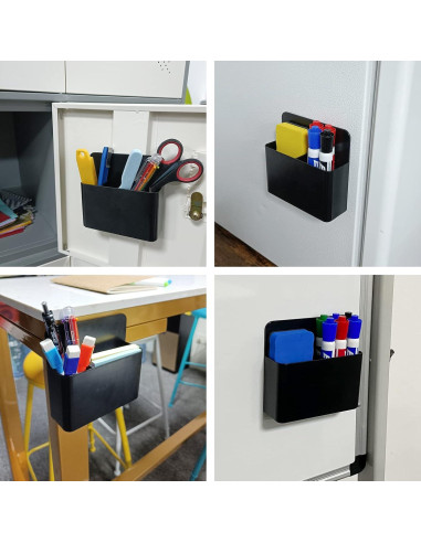 Soporte Magnético para Marcadores Borrables Simetufy 12.5x12x4cm Negro