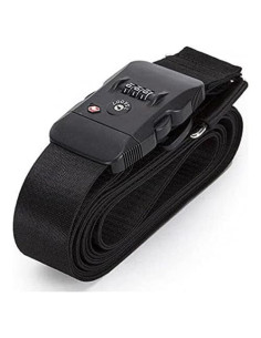 Correa de Equipaje TSA WYMAMJK Ajustable 50-86 cm Negra