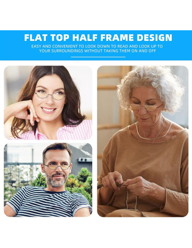 Gafas de Lectura TOVEEN 2 Piezas Anti Luz Azul UV400