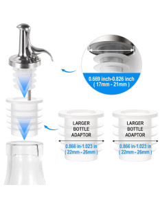 Vertedores de Botellas de Licor Lu-lupour 3 en 1 con Sellado Automático 2