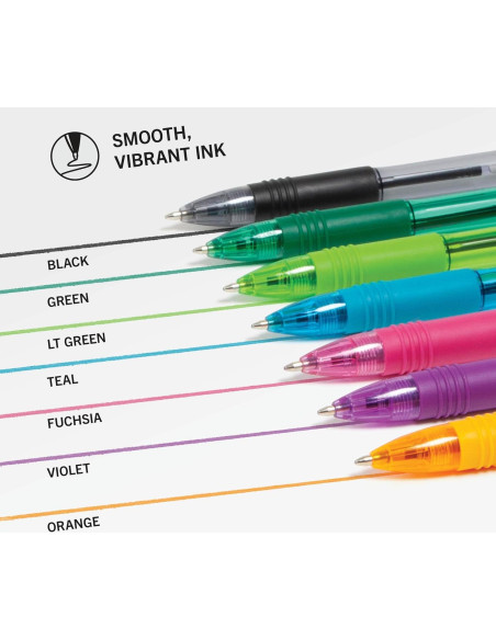 Bolígrafo retráctil Zebra Pen Z-Grip, 1.0mm, 7 colores surtidos