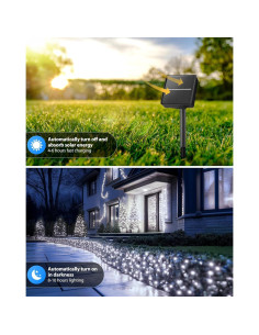 Luces de Cadena Solares Brightown 14m 120 LED IP65 2 Paquete 2