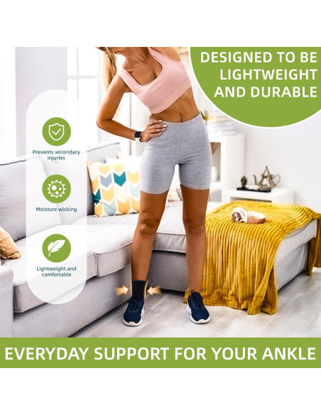 Manga de Soporte para Tobillo NEOTech Care - Compresión Media - Color Negro - Tamaño S