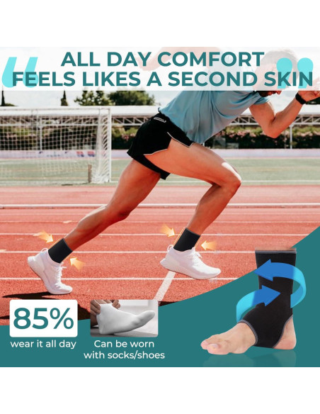 Manga de Soporte para Tobillo NEOTech Care - Compresión Media - Color Negro - Tamaño S