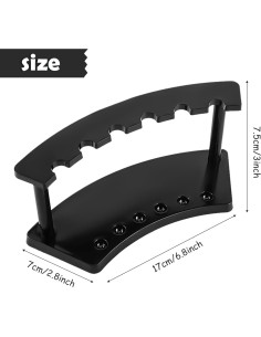 Soporte de Plástico para Bolígrafos Tinlade 2 Piezas Negro 2