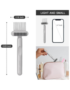 Limpiador de Cepillos de Cabello RHOS 2-en-1 - Gris 2