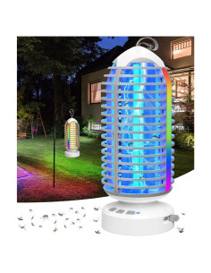 Trampa de Insectos Eléctrica ZECHUAN 4000mAh Gris para Jardín