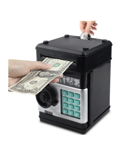 Banco de Ahorro Electrónico Cargooy WF-3001 Negro para Niños