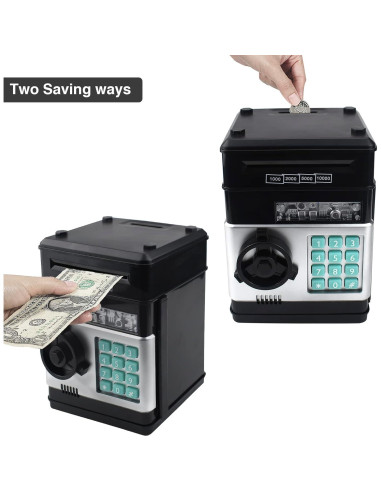 Banco de Ahorro Electrónico Cargooy WF-3001 Negro para Niños