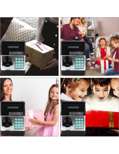 Banco de Ahorro Electrónico Cargooy WF-3001 Negro para Niños