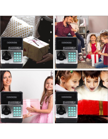 Banco de Ahorro Electrónico Cargooy WF-3001 Negro para Niños