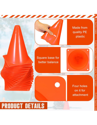 Conos de Entrenamiento Syhood 30 Piezas Naranja 18 cm