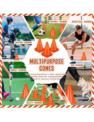 Conos de Entrenamiento Syhood 30 Piezas Naranja 18 cm